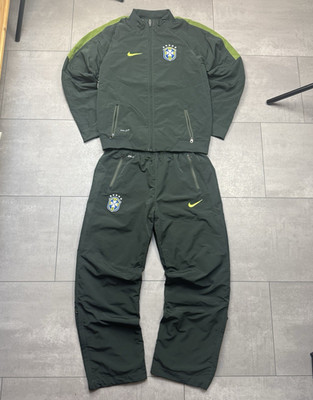 Nike Vintage Brazil CBF Tracksuit 2014 World Cup Open Leg Dri Fit J0122