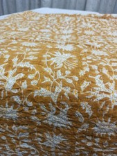 Edredón Kantha floral de algodón indio tamaño king estampado floral manta manta tiro