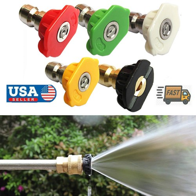 #ad 1 5PCS Spray Nozzles Set Quick Connect Replacement Power Washing Tips Adjustable $7.26