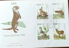 IRELAND STOAT FOX HARE RED DEER COMPLETE  FLORA & FAUNA SET FDC +INFO CARD UNADD