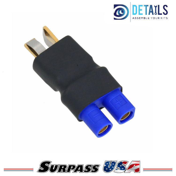 DGZZI EC5 To T-Plug Adapter (2PC) – No-Wire Connector For RC LiPo Batteries & Chargers - View #6