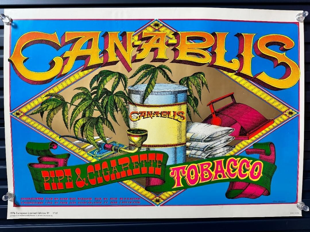 CANABIS ポスター Rick Griffin 1967年製 Rick Griffin Original Vintage Poster 1967 Berkeley Canablis