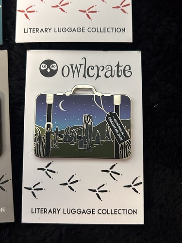 4 Owlcrate Literary Luggage Pin Outlander Gallant Night Circus Sorcery Of Thorns - Picture 6 of 6