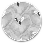 2 x Vinyl Stickers 25cm (bw) - Pink Cute Flamingo Pattern  #36230
