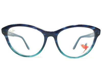 Maui Jim Eyeglasses Frames MJO2123-08E Blue Cat Eye Full Rim 52-18-135