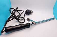 Vintage Curling Iron Wood Handle Small Barrel Electric Socket Plug
