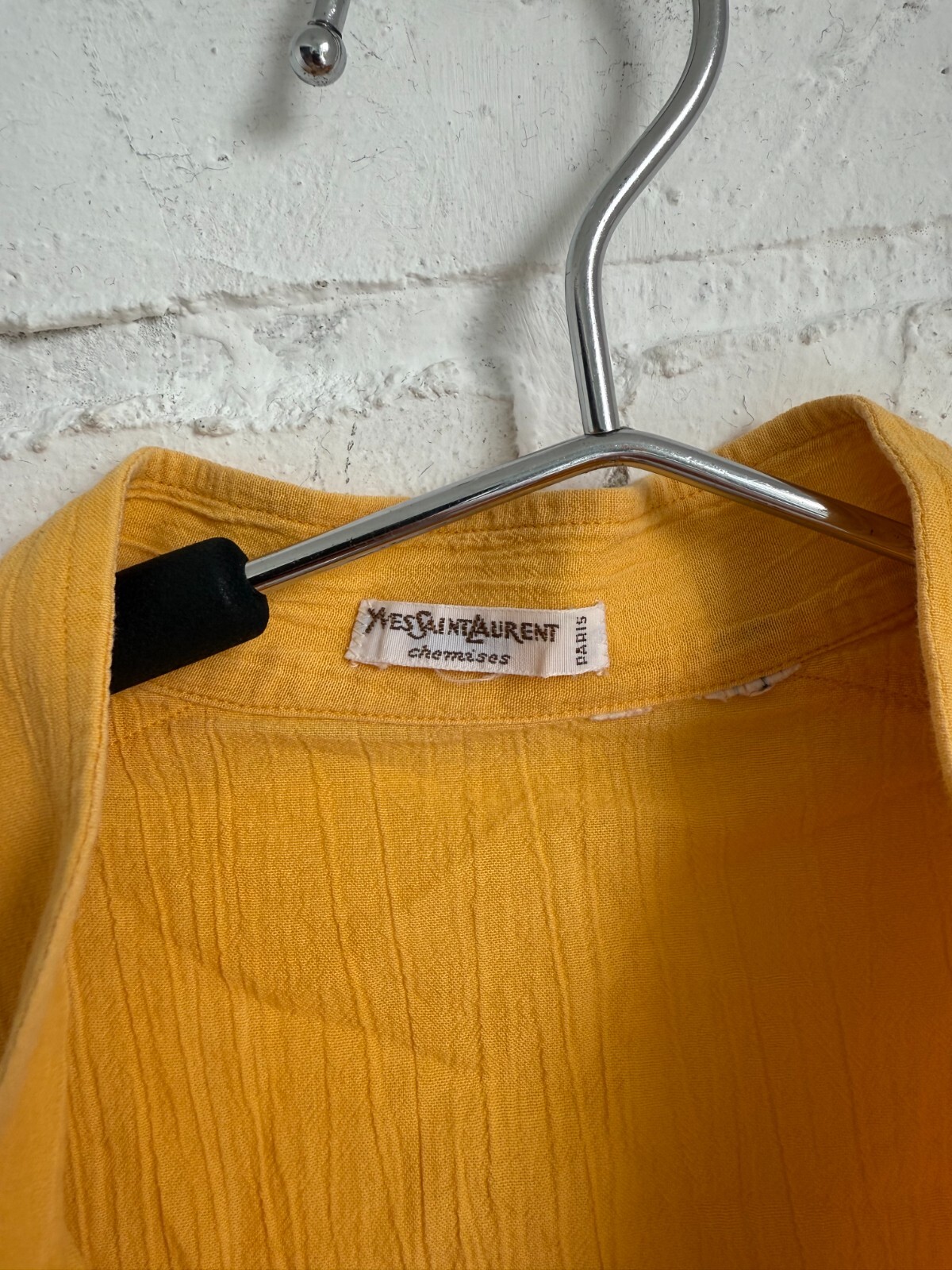 camicia blusa donna vintage anni 80 Yves Saint Laurent YSL chemises pieghe taglia S M