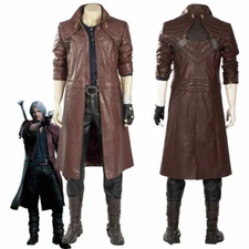 Devil May Cry V DMC5 Dante Outfit Cosplay Costume Coat Uniform Suit Boots Shoes