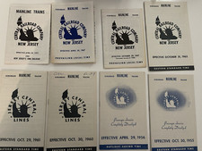 JERSEY CENTRAL / CENTRAL RAILROAD OF NJ: Suburban ML Trains (8) TT's 4/73-10/55