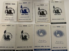 JERSEY CENTRAL / CENTRAL RAILROAD OF NJ: Suburban ML Trains (8) TT's 4/73-10/55