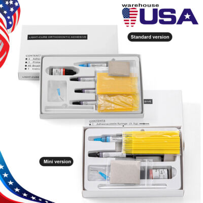 Dental Bracket Braces Glue Ortho Bonding System Light Cure Primer Adhesive Kits