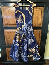 Handmade African Ghana Ghanaian Dress Size Small Zip Closure Purple Rare
