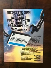 1996 original print ad Nicorette Stop Smoking Nicotine Gum