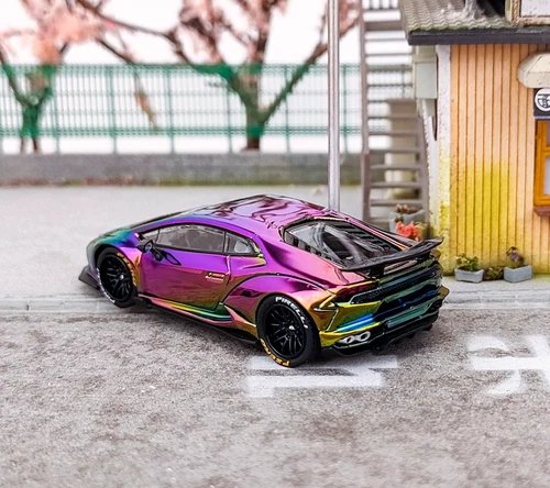 King 1:64 Purple LP610 Huracan LBWK Racing Sports Model Diecast Metal Car - Picture 7 of 20