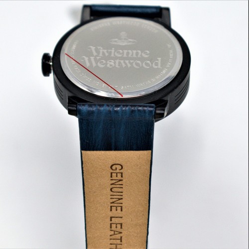 VIVIENNE WESTWOOD VV213BKBL Warwick Black & Blue Leather Ladies Watch - 第 2/5 張圖片