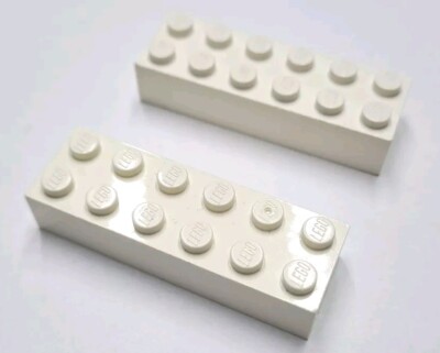 LEGO  Basic Stein Brick 2x6 - 2456  - Weiß 2 Stück