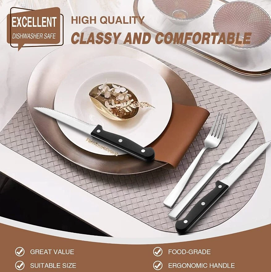 Juego de 48 piezas de cubiertos para 8 cubiertos de acero inoxidable utensilios de cocina nuevo Foto 3 de 4