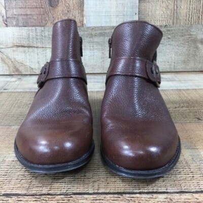 Naturalizer Jarrett Ankle Bootie Womens 7.5M Bridle Brown Vintage Leather
