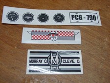 NEW MURRAY FLAT FACE PEDAL CAR PARTS TRIM DECAL SET