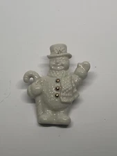 VTG Signed Lenox Snowman Brooch