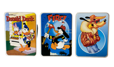 Walt Disney - Vintage - Metall Postkarten - Donald Duck - Goofy zum auswählen