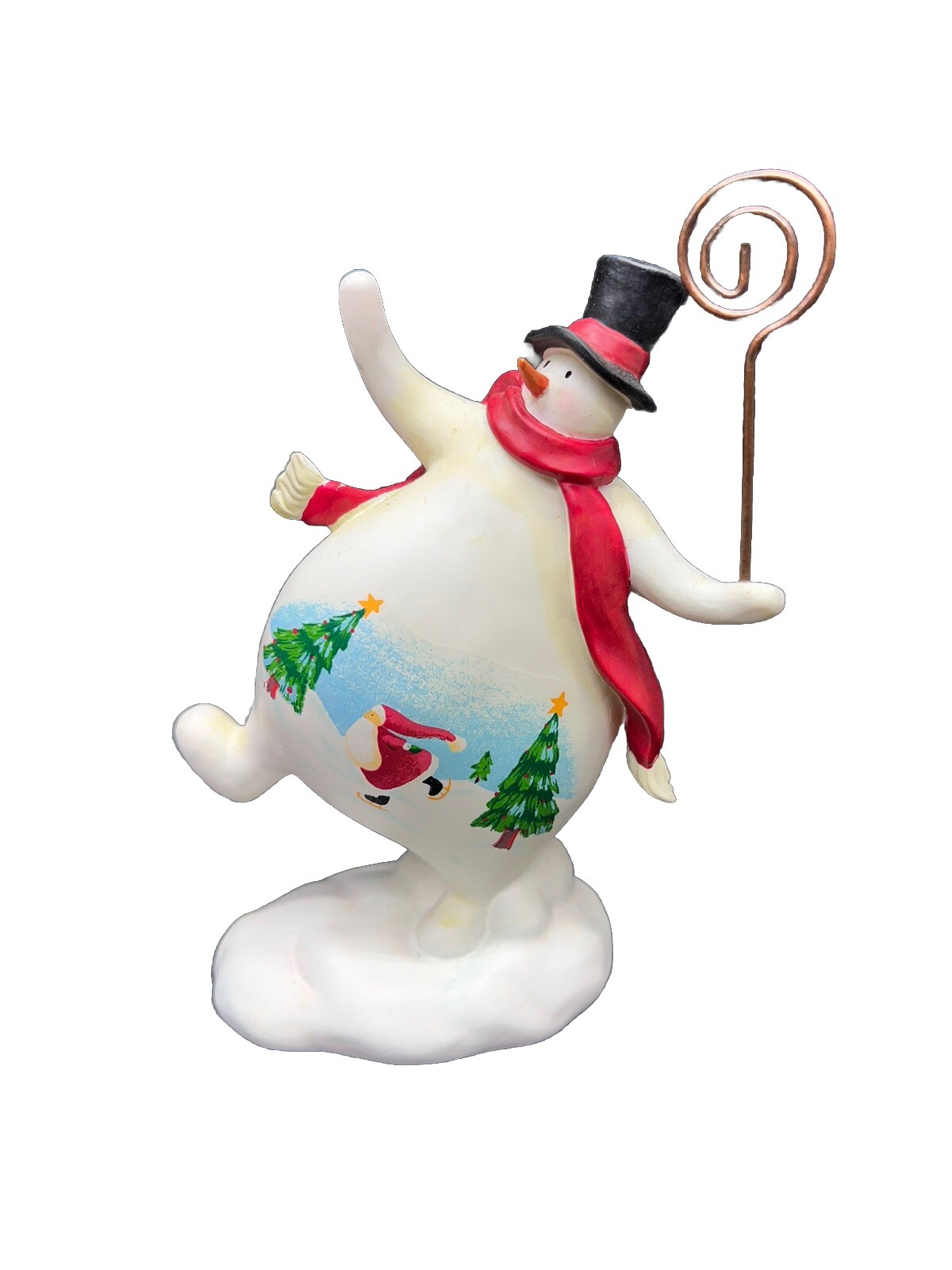 Snowman Card Holder Or Photo Christmas Holiday Decor Desk Russ Berrie-image