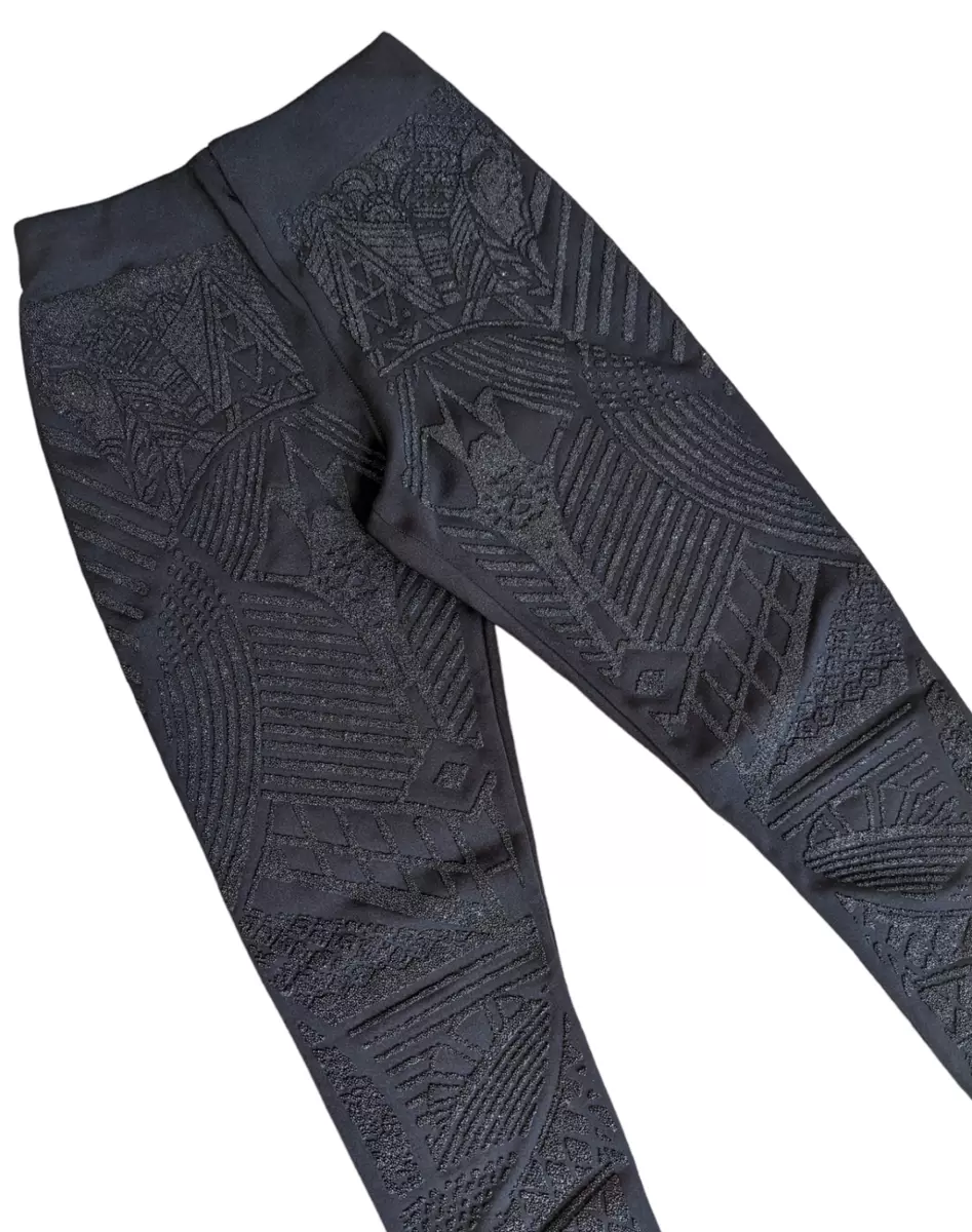 TOPSHOP Womens Size 2 Black Textured Beaded Look Leggings eBay
