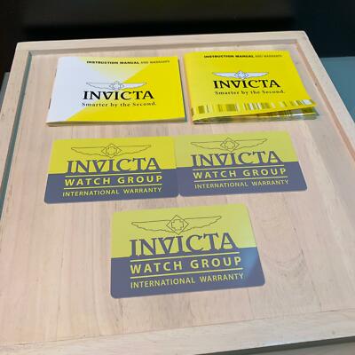Invicta Watch Three guarantees and 2 instruction books NEW (P)