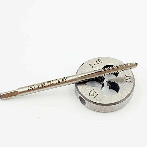 HSS 3-48 UNC Tap & 3-48 UNC Die Right HSS Thread Die #3-48 - Imagen 1 de 5