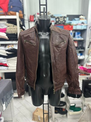 Bata Jacke aus Leder Man Tg50 Brown LLV754