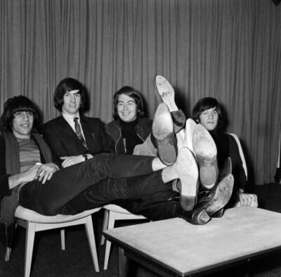 American group The Lovin Spoonful at London airport after their ar- Old Photo