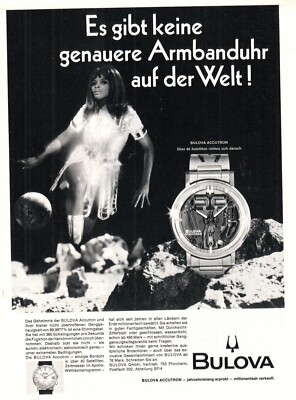 3w23748/ Dekorative Reklame von 1968   BULOVA ACCUTRON Armbanduhr