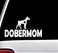 DOBERMOM Doberman Mom Pinscher Dog Breed Decal Sticker Car Truck SUV Van E1071