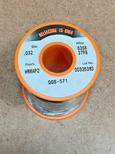 Rosin Solder 63Sn/37Pb P2 .032 dia 1LB ~ ALPHA Reliacore 15 RMA