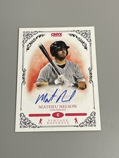 Matheu Nelson 2022 Onyx Vintage Blue Auto VAMN Cincinnati Reds