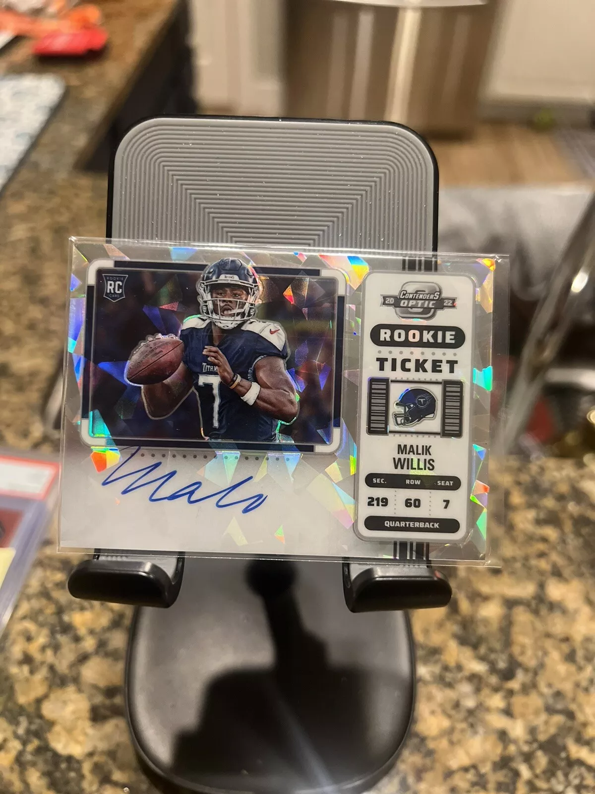 2022 Contenders Optic Malik Willis Variation Cracked Ice Rookie Ticket Auto /22