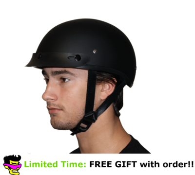 Daytona Dull Black Skull Cap Slim 