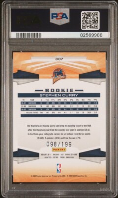 Stephen Curry 2009-10 Panini #307 Rookie Card RC Artist