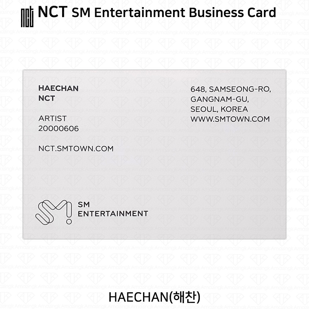 NCT SM Entertainment Artist Business Card Johnny Haechan Yuta Kun