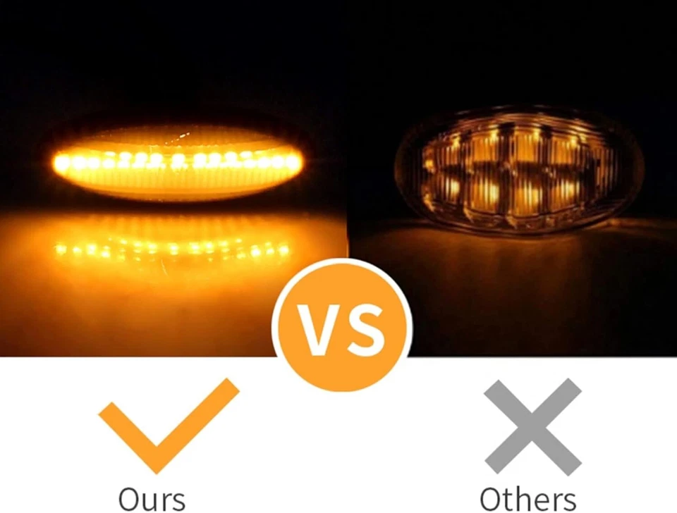 Luces de señalización laterales de señal LED ámbar lente negra para Toyota Yaris Hatchback XP90 Foto 2 de 4