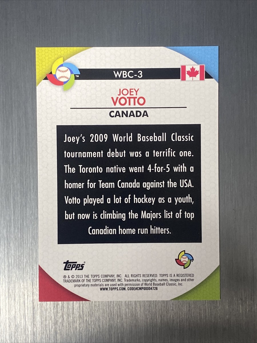 JOEY VOTTO 2013 TOPPS BASEBALL WORLD BASEBALL CLASSIC CARD #WBC-3