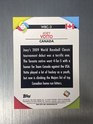 JOEY VOTTO 2013 TOPPS BASEBALL WORLD BASEBALL CLASSIC CARD #WBC-3