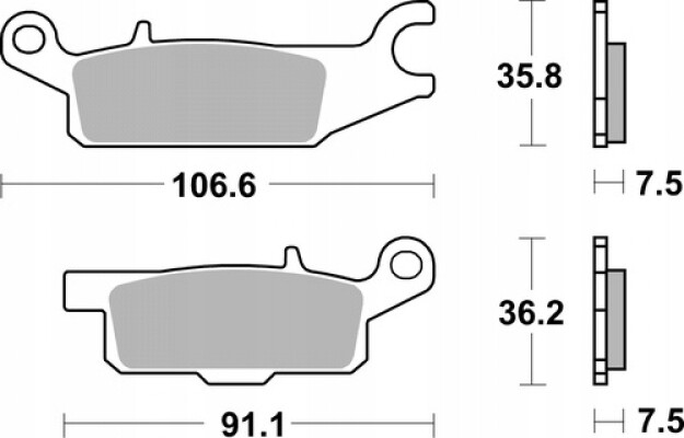 Plaquettes KH443 Sinter anti-boue pour régler le freinage faible du Grizzly 550