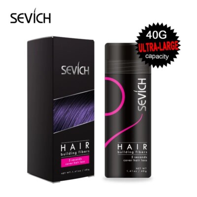 SEVICH 40g Haarfasern Nachwachsenspulver Keratin Applikator Haaraufbau Fasern