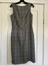 Banana Republic Houndstooth Sleeveless Dress Wool Sz 8