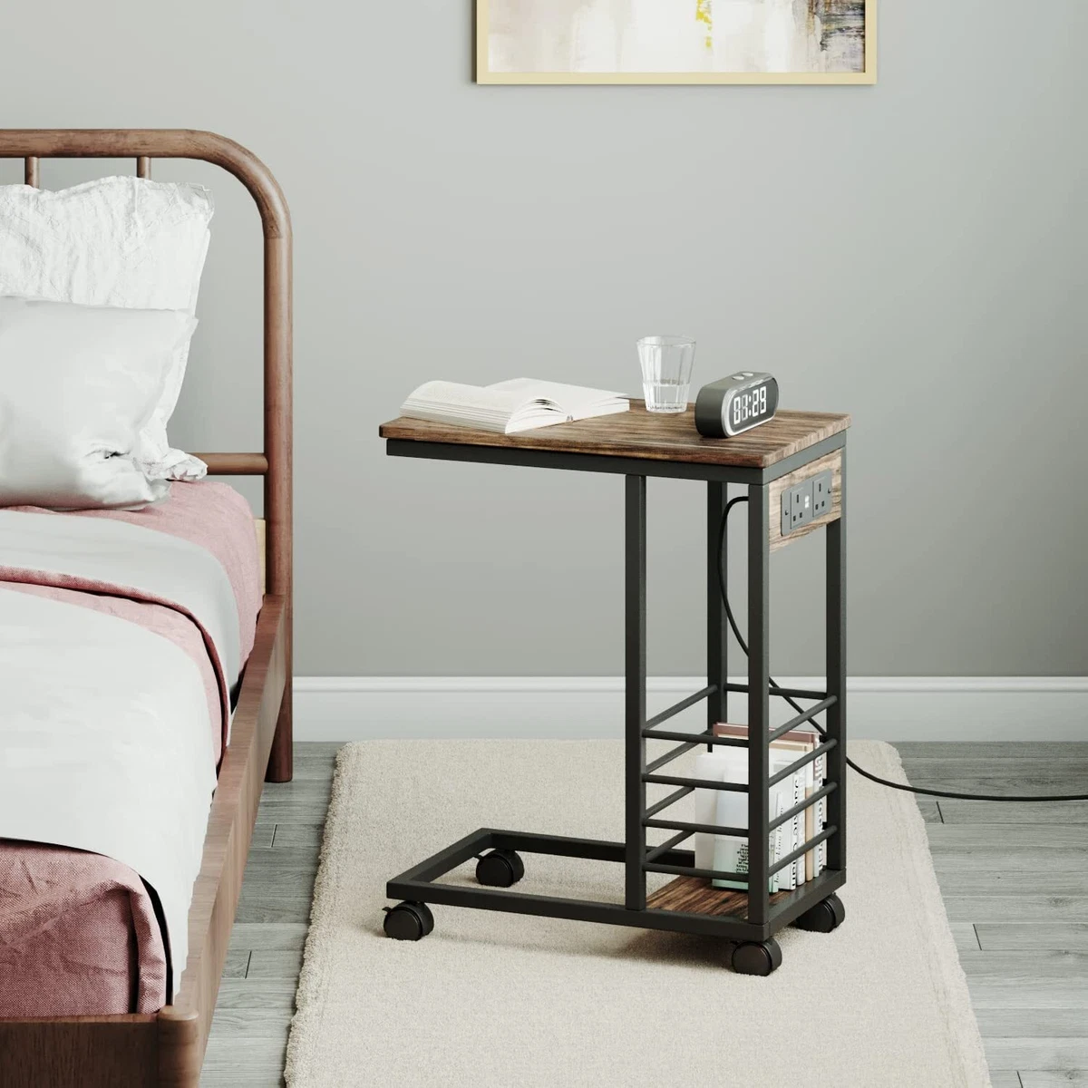 Rolling storage 2024 coffee table