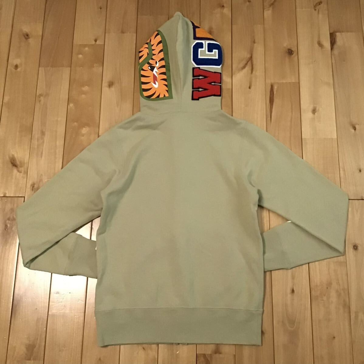 BAPE WGM Shark full zip hoodie beige A Bathing Ape Size S | eBay