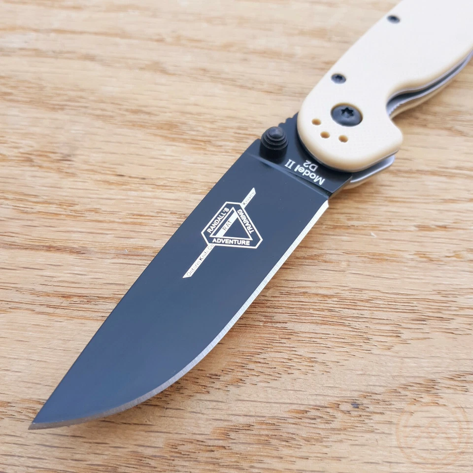 Ontario RAT II Folding Knife 3" Black Finish D2 Tool Steel Drop Blade G10 Handle - Image 2 of 4