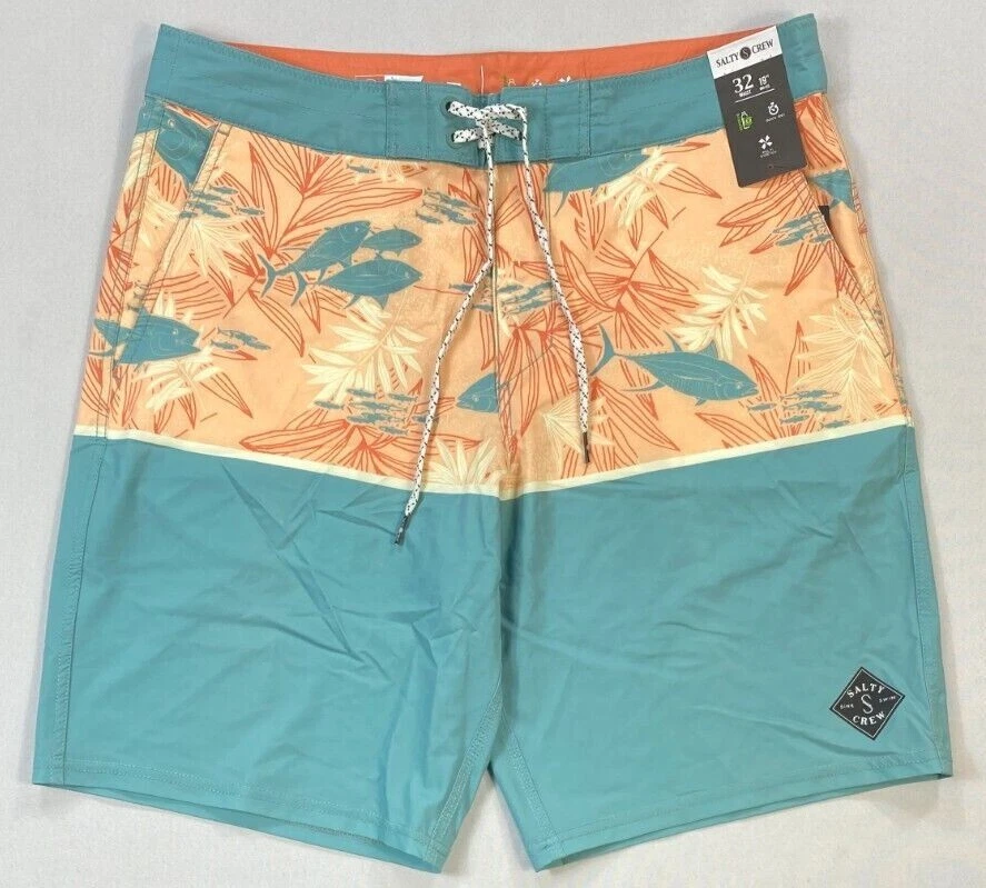 Men's Salty Crew Repreve 19" Mid-Leg Board Shorts Swim