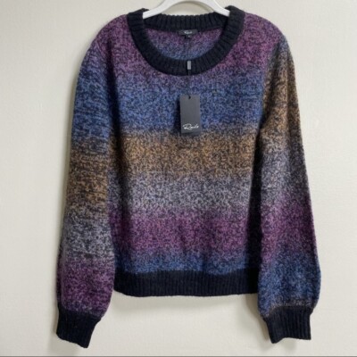 NWT Rails Hailey Rainbow Stripe Wool Mohair Sweater Size